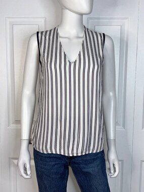 JUDITH & CHARLES women's striped silk blouse size 2